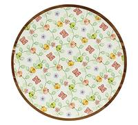 THUN Pasqua 2023, Centrotavola in Legno d'Acacia Decorato con Iconiche Farfalle Thun, Linea Pasqua Favolosa, Ø 40 cm
