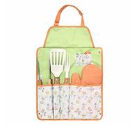 THUN Pasqua 2023, Set di Accessori per Grill Composto da Grembiule, Attrezzi Grill in Acciaio Inossidabile e Guantone, Linea Pasqua Favolosa, 5.8x4.5x5.6 cm h
