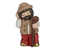 THUN® - Pastore con Bastone - Versione Rossa - Statuine Presepe Classico - Ceramica - I Classici