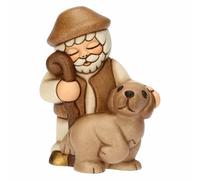 THUN - Pastore con cane - ceramica - Collezione Presepe Classico - 5,8 x 4,8 x 7,9 cm