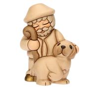 THUN - Pastore con cane - ceramica - Collezione Presepe Classico - 5,8 x 4,8 x 7,9 cm