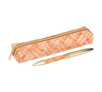 THUN, Penna con Astuccio in Poliestere, Linea AbbracciAMI, Penna da Collezione, Idea Regalo per Natale, Penna 13.8 x 1.1 cm, Astuccio per Penna 16.3 x 3.5 x 2.5 cm