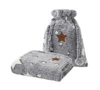 THUN Plaid Coperta con Borsa 70x100cm Abbracciami Star Glow in the Dark Blue b201288