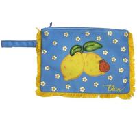 Thun Pochette azzurra con decorazione di limoni e coccinella, 1 pochette
