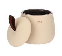 THUN - Porta dischetti con vassoio in stoneware Iconic Elegance - Gres.; PU., 19x12,3x2/9,2x9,5