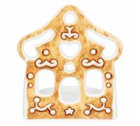 THUN - Porta tea-light casetta in porcellana Thunland-9x10x9 cm