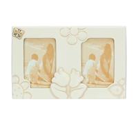 THUN - Portafoto Doppio - Linea Elegance - Arredare La Casa, Portafoto e Cornici - Ceramica, Telaio in Legno di Pino - 33x2,1x26 cm h