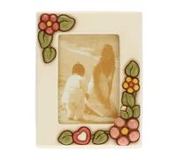 THUN - Portafoto - Living, Portafoto e Cornici - Idea Regalo Mamma - Ceramica; Telaio: Legno di Pino; Vetro - 16x2,1x20,5; Spazio Foto 9,2x13,6 cm