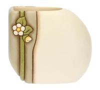 THUN - Portaspazzolini - ceramica - Collezione Country Bloom - 12,2 x 7,6 x 10,8 cm