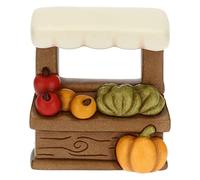 THUN - Presepe 2022 - Statuina Presepe Banco Frutta in Ceramica Decorata a Mano - Linea Presepe Classico - 7,5x4,4x8,5 cm h