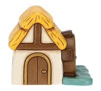 THUN - Presepe 2022 - Statuina Presepe Mulino ad Acqua in Ceramica Decorata a Mano - Linea Presepe Classico - 12,5x10x11 cm h