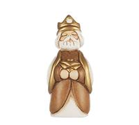 THUN® - Re Magio Gaspare con Mirra - Versione Bianca - Statuine Presepe Classico - Ceramica - I Classici