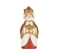 THUN® - Re Magio Gaspare con Mirra - Versione Rossa - Statuine Presepe Classico - Ceramica - I Classici