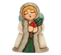 THUN - Regina delle Fate Shaila con Agrifoglio in Ceramica Decorata a Mano, Linea Bosco Magico, 5.5x4.9x7.4 cm h