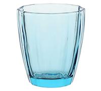 Thun Rose & Tulipani - Bicchiere linea "Amami", vetro resistente per uso quotidiano, colore Azzurro, confezione da un pezzo