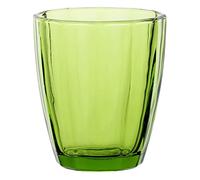 Thun Rose & Tulipani - Bicchiere linea "Amami", vetro resistente per uso quotidiano, colore Verde, confezione da un pezzo