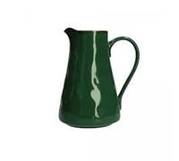 Rose & Tulipani, Brocca Grande di Colore Verde Bosco in Gres con Bordo Dorato, Linea Concerto, Capienza 1.7L