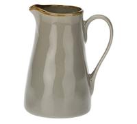 Rose & Tulipani, Brocca Grande Grigio Perla in Ceramica con Bordo Dorato, Linea Concerto, Capienza 1.7L