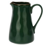 Rose & Tulipani, Brocca Piccola di Colore Verde Bosco in Gres con Bordo Dorato, Linea Concerto, Capienza 0.6L