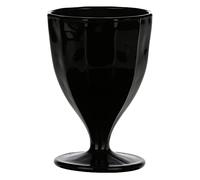 Rose & Tulipani - Calice da vino linea "Amami", vetro resistente per uso quotidiano, colore Nero, confezione da un pezzo