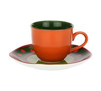 Thun Rose & Tulipani - Set 6 Tazzine Caffè con piattino Arancione Cozy Cottage