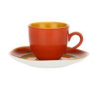Thun Rose & Tulipani - Set 6 Tazzine Caffè con piattino Rossa Cottage