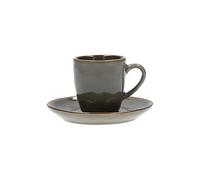 Thun Rose & Tulipani - Tazzina caffè con piattino Concerto Grigio Tortora
