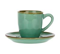 Rose & Tulipani - Tazzina caffè con piattino Concerto Verde Acqua