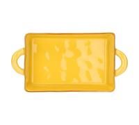 Thun Rose&Tulipani - Teglia Ocra in gres, 29x6cm, profondità 15 cm, collezione Concerto