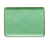Thun Rose & Tulipani - Vassoio Rettangolare Verde Acqua - Arredo Casa, Cucina - Linea Concerto di Colori - Idea Regalo - Stoneware - Ø 36; 26,5 cm