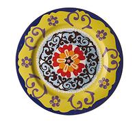 Thun Rose & Tulipani - Vassoio Rotondo con Decori e Fantasie del Mediterraneo in Gres, Idea Regalo, Linea Nador, Ø 30 cm