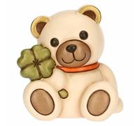 THUN, Salvadanaio Teddy in Ceramica Decorata a Mano, Idea Regalo, 12.8 x 10 x 12.8 cm h