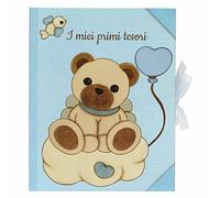 THUN - Scatola Ricordi Blu con Teddy - Bambini, Album e Ricordi - Carta - 24x30x10 cm