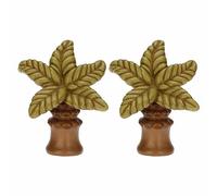 THUN - Set 2 Palme in Ceramica Decorata a Mano, Linea Presepe Classico, Decorazioni Natale Casa, 11 cm h
