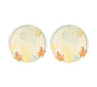 THUN, Set 2 Piatti Frutta in Melammina, Linea Mare da Amare, Casa e Cucina, Idea Regalo per la Cucina, Ø 21 cm