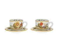 THUN - Set 2 Tazze Country con Fiori, Farfalla e Uccellino