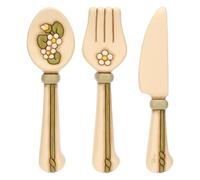THUN - Set 3 posate da parete - ceramica - Collezione Country Bloom - "FORCHETTA 6,8x2,9x2,4 cm H COLTELLO 5,5x 2,9x 2,4 cm H CUCCHIAIO 7,2x2,9x2,4cm H"