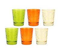 Bicchieri da acqua Thun in vetro colorato set 6 pezzi assortiti