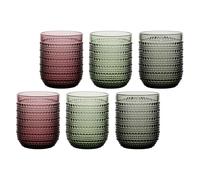THUN - Set 6 bicchieri con pallini - vetro - Collezione Tavola - Ø 8 cm - 19,5 cm h