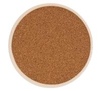 THUN, Set 6 Sottobicchieri in Ceramica Decorata a Mano e Sughero, Linea Florianne, Idea Regalo, Ø 10.3 cm