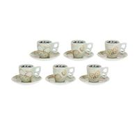 THUN - Set 6 Tazzine caffè - Linea Elegance - Porcellana - 110 ml - Ø 6,5 cm - 5,5 cm h - piattino Ø 11,5 cm