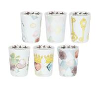 THUN Set 6 Tazzine da Caffè in Porcellana Incanto di Primavera, 4,5x7,5 cm