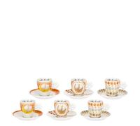THUN - Set 6 Tazzine Espresso con piattino, Collezione Tulipani