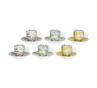 THUN - Set 6 tazzine espresso, Oasi - Porcellana - 6 * 9cm