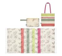 THUN - Set borsa, pochette e telo mare Eleganza Esotica - 100% cotone, "90x170cm, borsa 40x40, pochette 25X30"