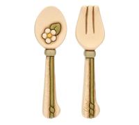 THUN - Set cucchiaio e forchetta da parete - ceramica - Collezione Country Bloom - "CUCCHIAIO 4,4x1,5x15,2 FORCHETTA 4,1x1,6x15,2"