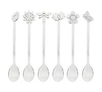 THUN - Set di 6 Cucchiaini Sagomati - per la Tavola - Linea Elegance - Acciaio Inox - 12 cm