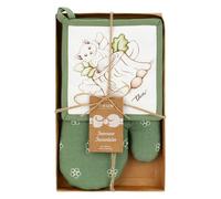 Thun - Set guantone e presina in cotone, collezione Inverno Incantato