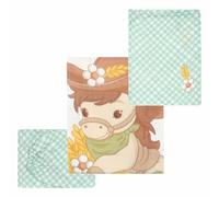 THUN Set Lenzuola Culla Dolce Fattoria, 30x40 cm - 34x72 cm - 80x110 cm, Tessuto