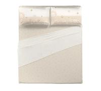 Thun Set lenzuola Linea Elegance 100% cotone Beige Matrimoniale
